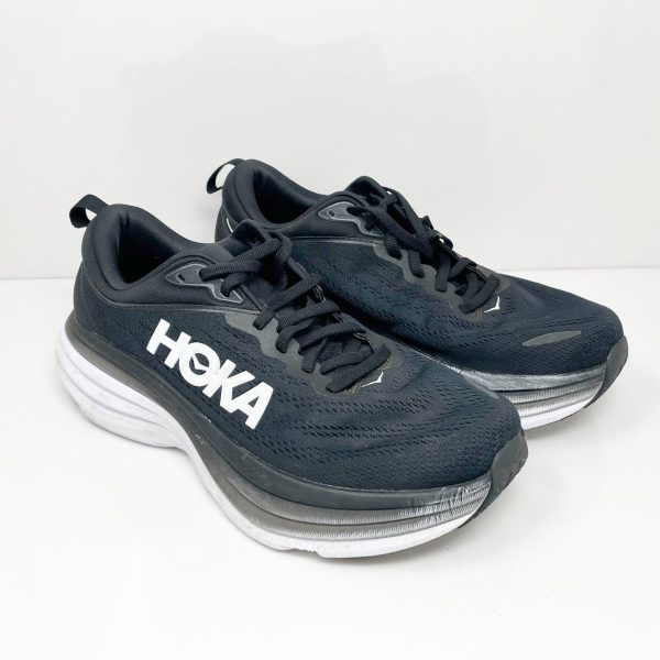 Hoka One One Womens Bondi 8 1127954 BWHT Black Running Shoes Sneakers Size 9.5 D Online Sale