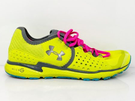 Under Armour Womens Micro G Mantis 12036757 Yellow Running Shoes Sneakers Sz 8.5 For Cheap