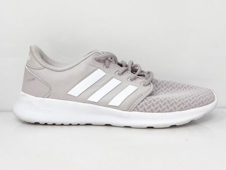 Adidas Womens Cloudfoam QT Racer B43758 Gray Running Shoes Sneakers Size 8 Hot on Sale