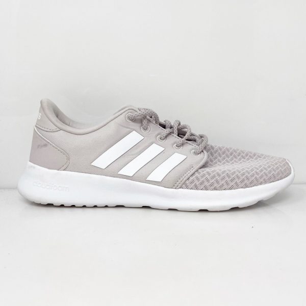 Adidas Womens Cloudfoam QT Racer B43758 Gray Running Shoes Sneakers Size 8 Hot on Sale