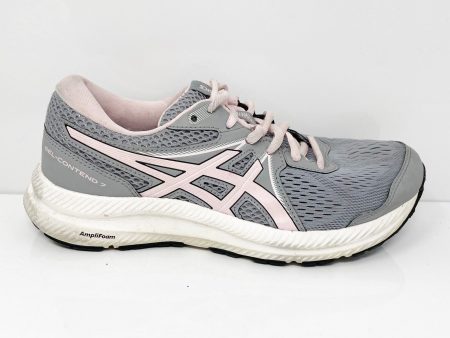 Asics Womens Gel Contend 7 1012A911 Gray Running Shoes Sneakers Size 7.5 Sale