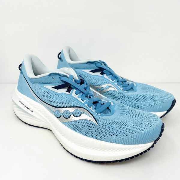 Saucony Womens Triumph 21 S10881-115 Blue Running Shoes Sneakers Size 7.5 Hot on Sale