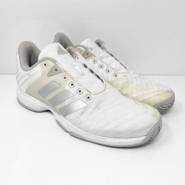 Adidas Womens Barricade Court DB1746 White Running Shoes Sneakers Size 8 Sale