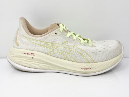 Asics Womens Gel Cumulus 26 1012B694 White Running Shoes Sneakers Size 9 Sale