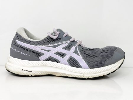 Asics Womens Gel Contend 7 1012A910 Gray Running Shoes Sneakers Size 9.5 W For Cheap