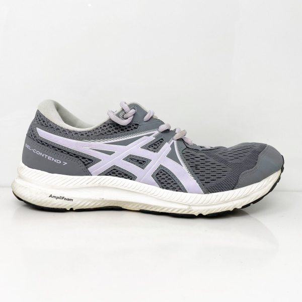 Asics Womens Gel Contend 7 1012A910 Gray Running Shoes Sneakers Size 9.5 W For Cheap