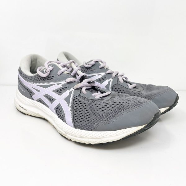 Asics Womens Gel Contend 7 1012A910 Gray Running Shoes Sneakers Size 9.5 W For Cheap