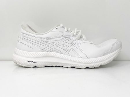 Asics Womens Gel Contend SL 1132A057 White Running Shoes Sneakers Size 8.5 For Discount