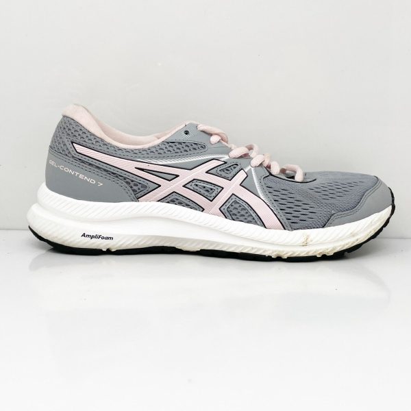 Asics Womens Gel Contend 7 1012A911 Gray Running Shoes Sneakers Size 8 For Discount