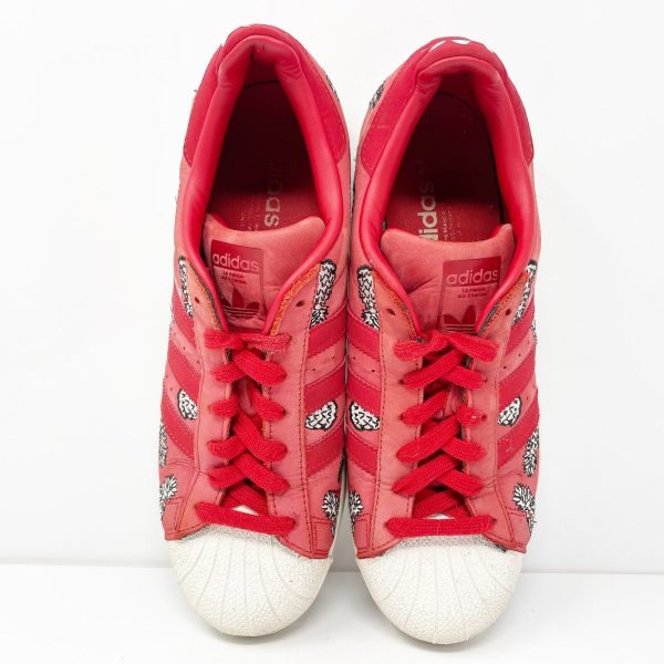 Adidas Womens Superstar B28040 Red Casual Shoes Sneakers Size 10 Cheap