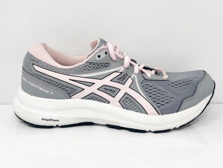 Asics Womens Gel Contend 7 1012A910 Gray Running Shoes Sneakers Size 7.5 W For Cheap