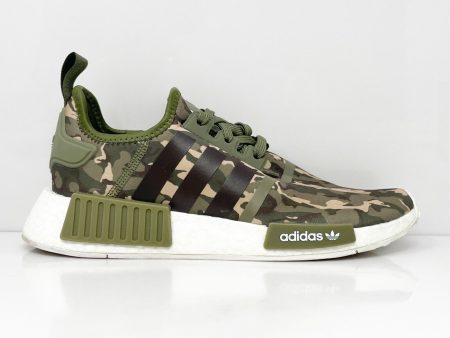 Adidas Boys NMD R1 HQ1652 Green Running Shoes Sneakers Size 7 For Sale