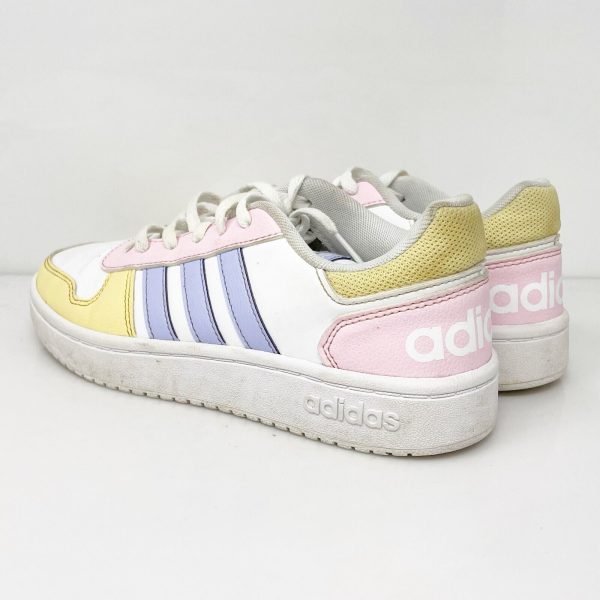 Adidas Womens Hoops 2.0 GY5903 White Casual Shoes Sneakers Size 5 Hot on Sale