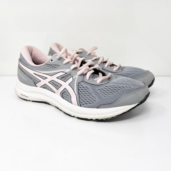 Asics Womens Gel Contend 7 1012A911 Gray Running Shoes Sneakers Size 9.5 Fashion