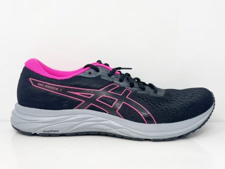 Asics Womens Gel Excite 7 1012A562 Black Running Shoes Sneakers Size 11.5 For Sale