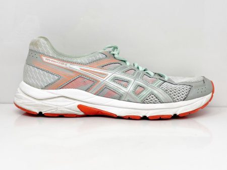 Asics Womens Gel Contend 4 T765Q Gray Running Shoes Sneakers Size 8 For Discount