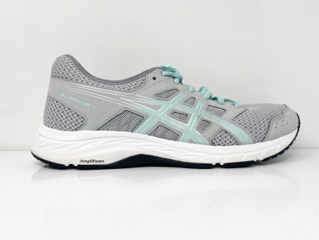 Asics Womens Gel Contend 5 1012A231 Gray Running Shoes Sneakers Size 9 W on Sale