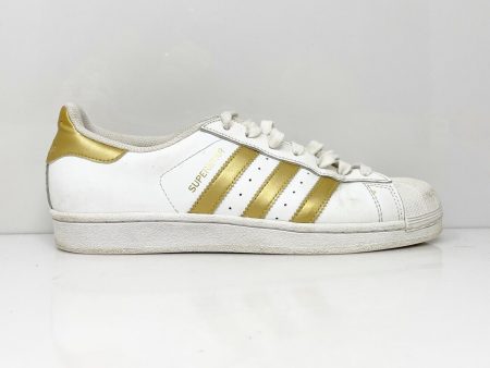 Adidas Womens Superstar B39398 White Casual Shoes Sneakers Size 8.5 Online now