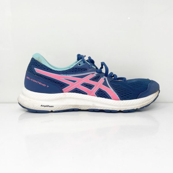 Asics Womens Gel Contend 7 1012B228 Blue Running Shoes Sneakers Size 8 Fashion