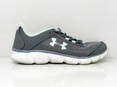 Under Armour Womens Micro G Assert 7 3020674-102 Gray Running Shoes Sneakers 8.5 Cheap