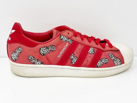 Adidas Womens Superstar B28040 Red Casual Shoes Sneakers Size 10 Cheap