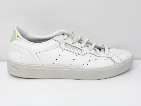 Adidas Womens Sleek EG2685 White Casual Shoes Sneakers Size 7.5 Online